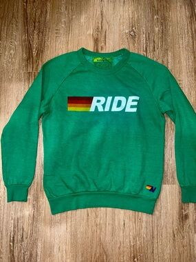 Aviator Nation | Aviator Nation RIDE Logo Crew Sweatshirt - Kelly Green